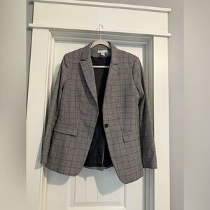 H&M Black and White Checkered Blazer
